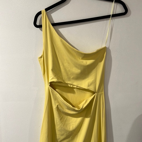 Susana Monaco one shoulder cut out lemon zest maxi Dress - Picture 3 of 11